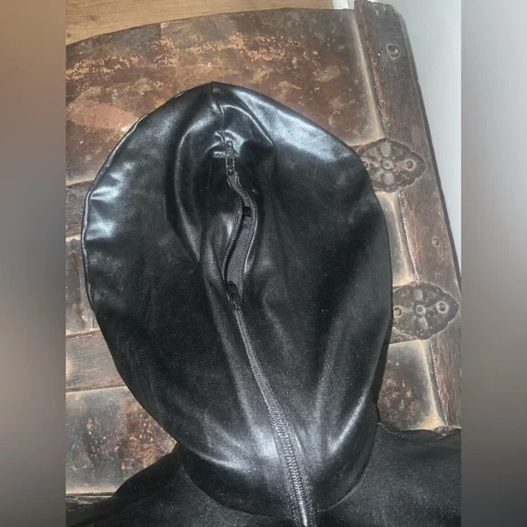 Kinky Black Full-Body Zip-Up Catsuit Sz XS-S - Picture 3 of 16